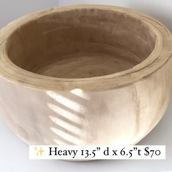 Price firm ❤️ Large Wooden Bowl - Picture 2 of 3